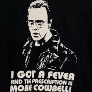 SNL Tee, Size Large, Christopher Walken Cowbell Skit, Short Sleeves, 100% Cotton